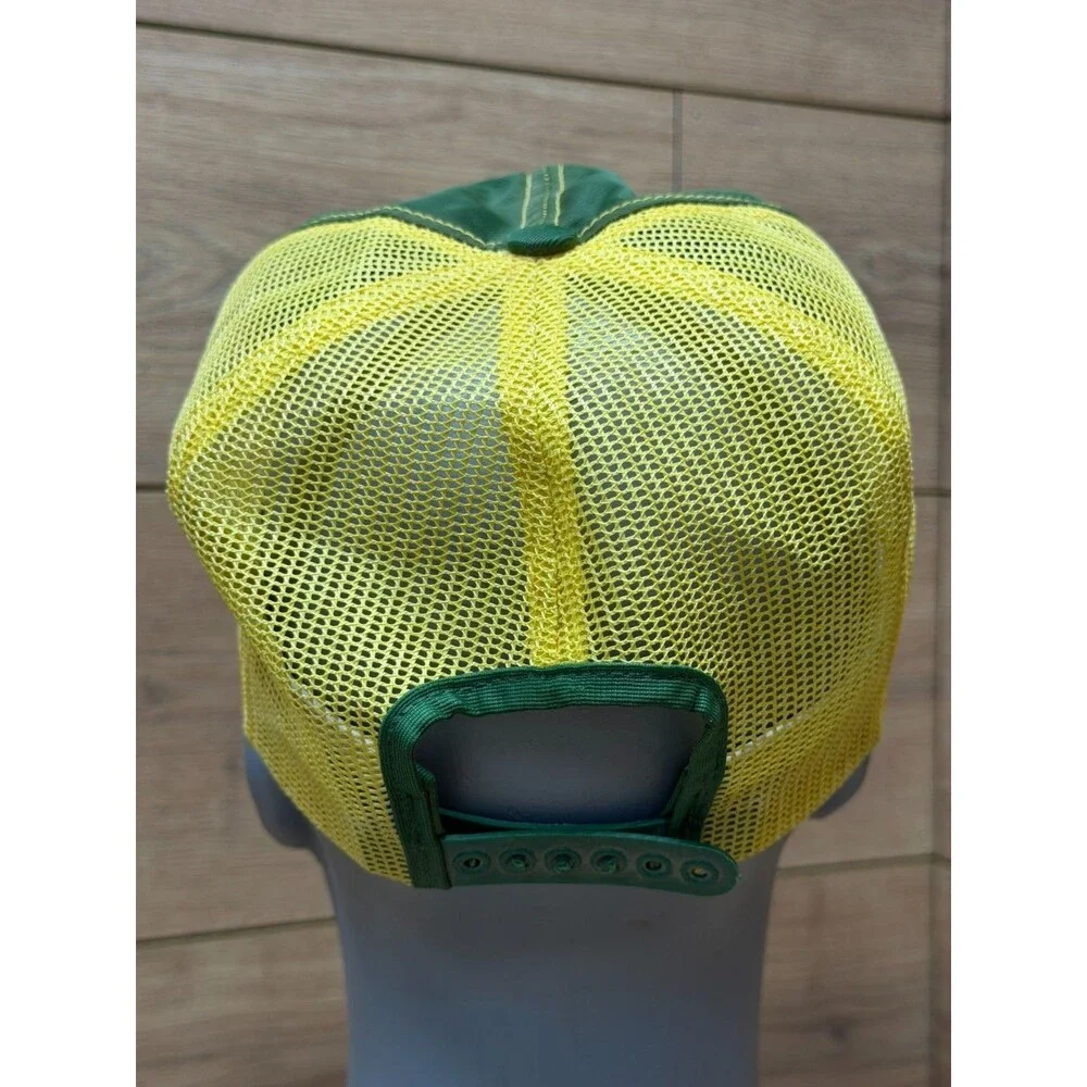 John Deere Trucker Snapback Mesh Hat Louisville Mfg. Co. USA Made - Vintage